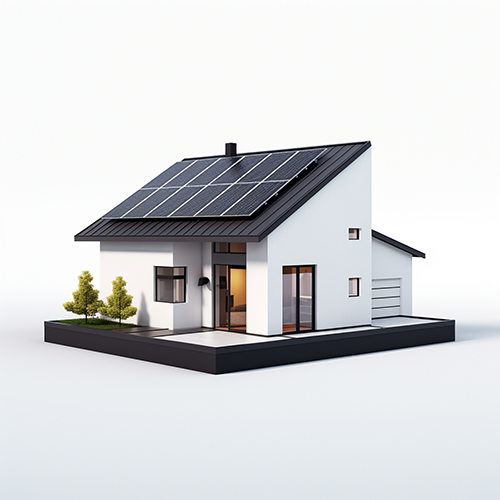 Casa con impianto fotovoltaico Solaretika